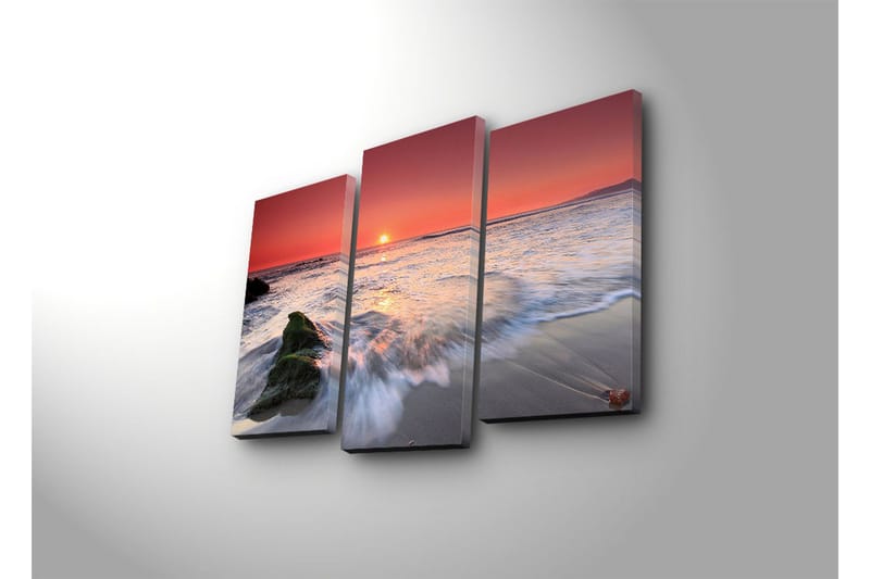 Dekorativ Canvasmålning 3 Delar - Flerfärgad - Inredning & dekor - Tavlor & konst - Canvastavla