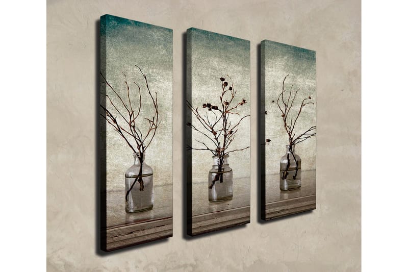 Dekorativ Canvasmålning 3 Delar - Flerfärgad - Inredning & dekor - Tavlor & konst - Canvastavla