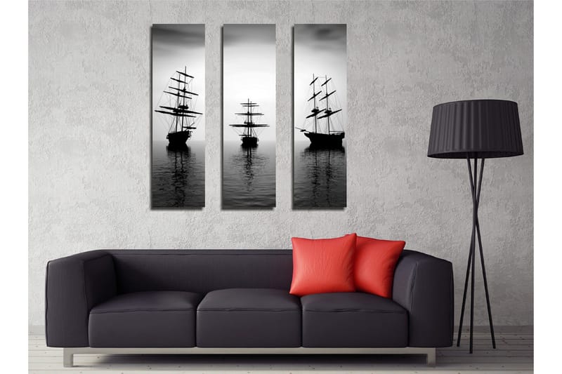 Dekorativ Canvasmålning 3 Delar - Flerfärgad - Inredning & dekor - Tavlor & konst - Canvastavla