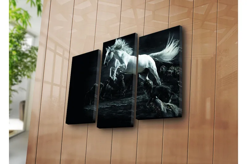 Dekorativ Canvasmålning 3 Delar - Flerfärgad - Inredning & dekor - Tavlor & konst - Canvastavla