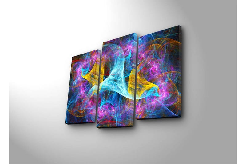 Dekorativ Canvasmålning 3 Delar - Flerfärgad - Inredning & dekor - Tavlor & konst - Canvastavla
