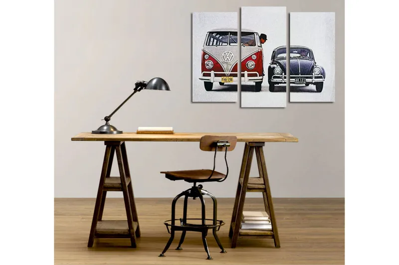 Dekorativ Canvasmålning 3 Delar - Flerfärgad - Inredning & dekor - Tavlor & konst - Canvastavla