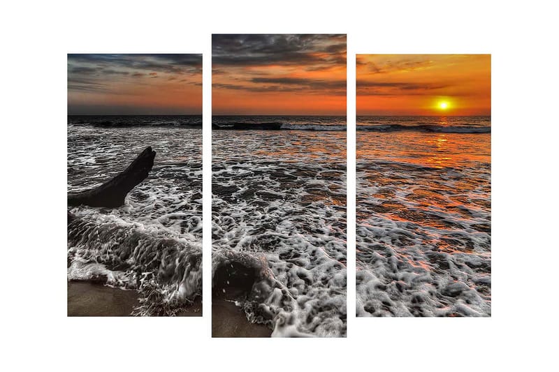 Dekorativ Canvasmålning 3 Delar - Flerfärgad - Inredning & dekor - Tavlor & konst - Canvastavla