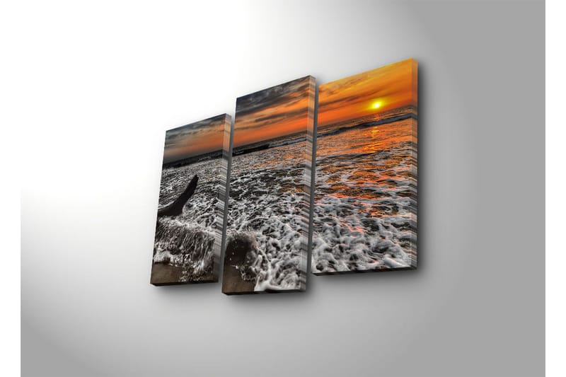 Dekorativ Canvasmålning 3 Delar - Flerfärgad - Inredning & dekor - Tavlor & konst - Canvastavla