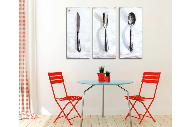 Dekorativ Canvasmålning 3 Delar - Flerfärgad - Inredning & dekor - Tavlor & konst - Canvastavla