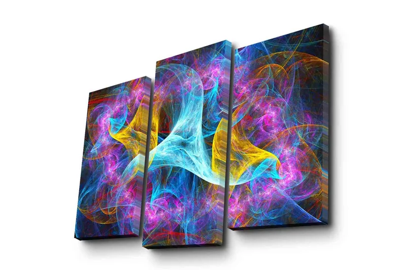 Dekorativ Canvasmålning 3 Delar - Flerfärgad - Inredning & dekor - Tavlor & konst - Canvastavla