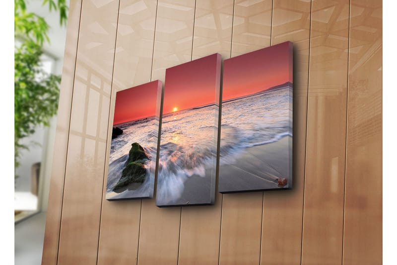 Dekorativ Canvasmålning 3 Delar - Flerfärgad - Inredning & dekor - Tavlor & konst - Canvastavla