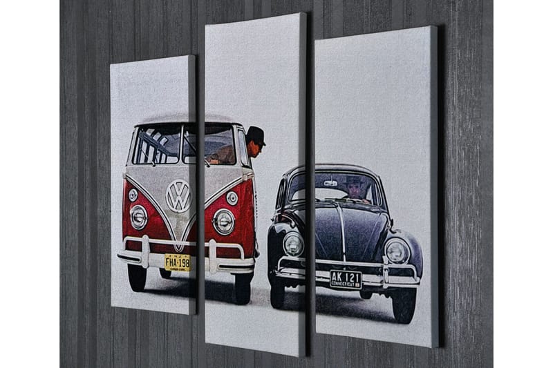 Dekorativ Canvasmålning 3 Delar - Flerfärgad - Inredning & dekor - Tavlor & konst - Canvastavla