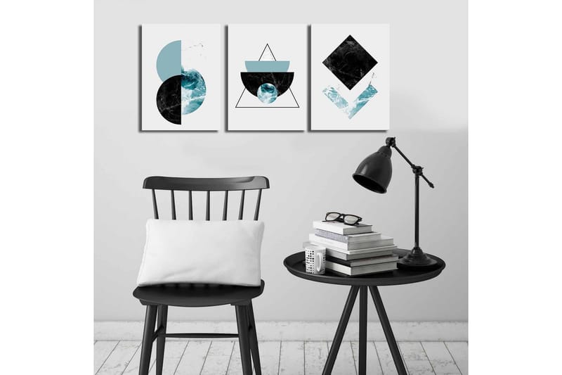 Dekorativ Canvasmålning 3 Delar - Flerfärgad - Inredning & dekor - Tavlor & konst - Canvastavla