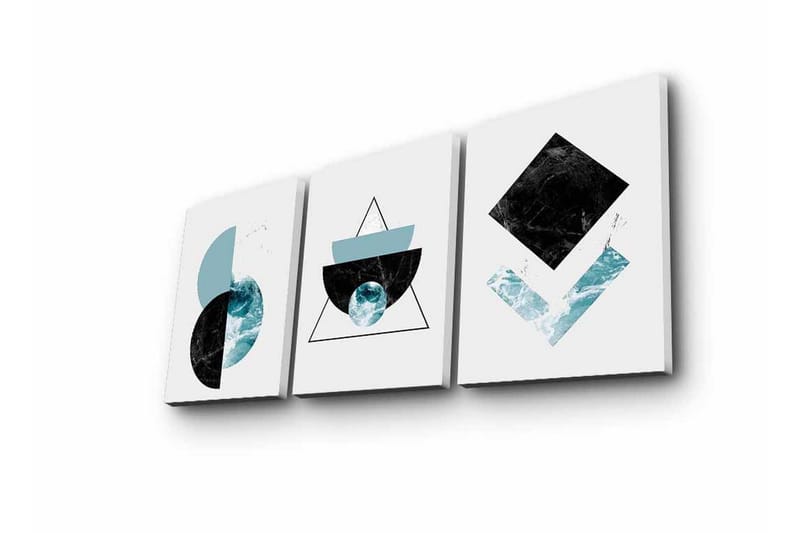 Dekorativ Canvasmålning 3 Delar - Flerfärgad - Inredning & dekor - Tavlor & konst - Canvastavla