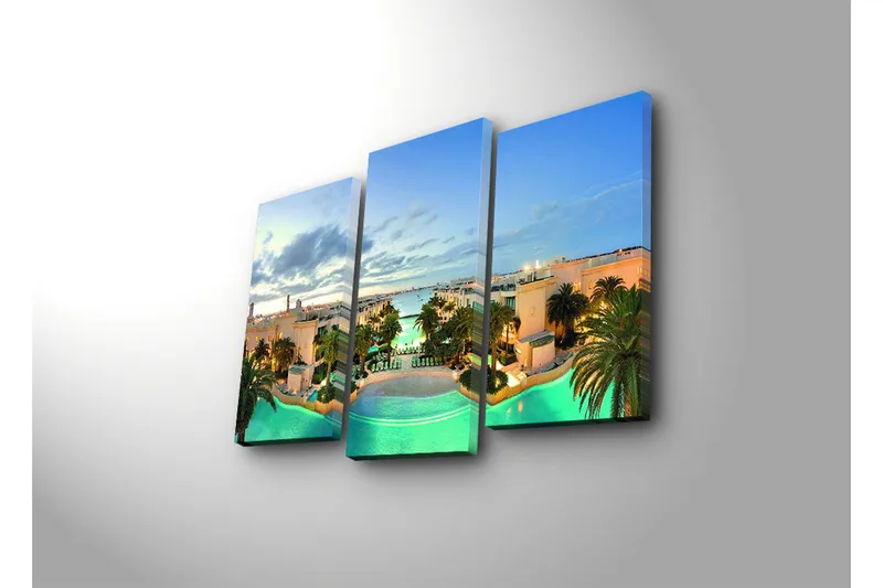 Dekorativ Canvasmålning 3 Delar - Flerfärgad - Inredning & dekor - Tavlor & konst - Canvastavla