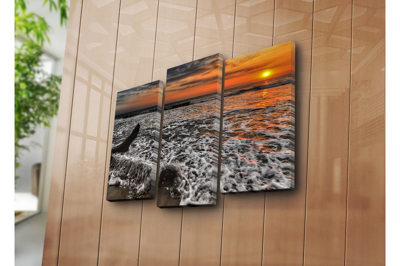 Dekorativ Canvasmålning 3 Delar - Flerfärgad - Inredning & dekor - Tavlor & konst - Canvastavla