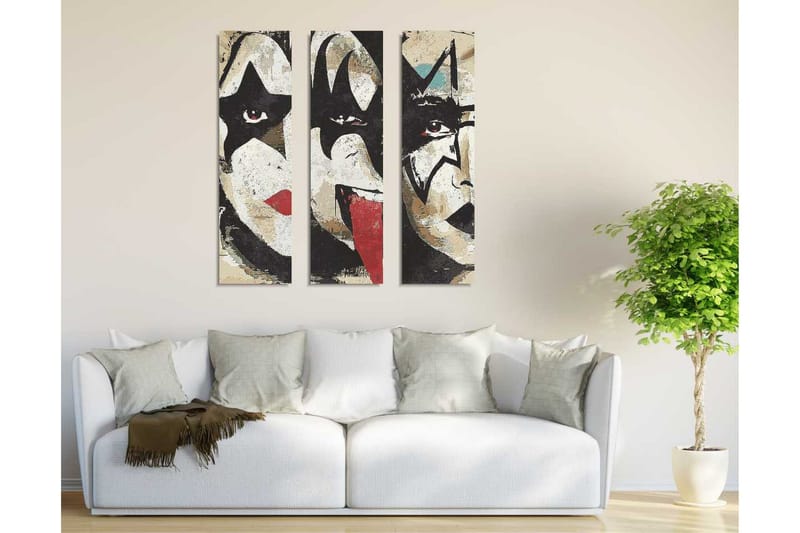 Dekorativ Canvasmålning 3 Delar - Flerfärgad - Inredning & dekor - Tavlor & konst - Canvastavla