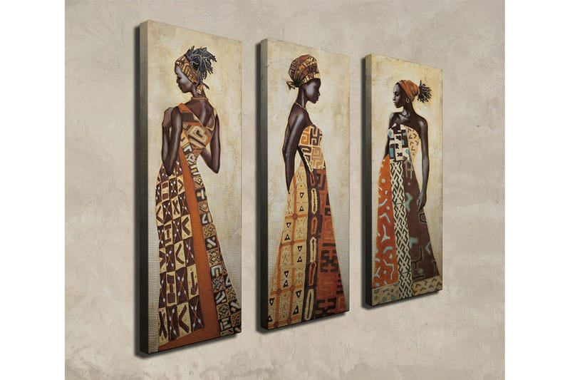 Dekorativ Canvasmålning 3 Delar - Flerfärgad - Inredning & dekor - Tavlor & konst - Canvastavla