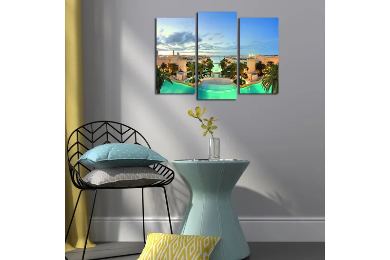 Dekorativ Canvasmålning 3 Delar - Flerfärgad - Inredning & dekor - Tavlor & konst - Canvastavla