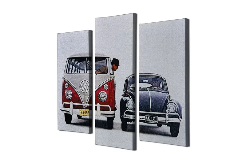 Dekorativ Canvasmålning 3 Delar - Flerfärgad - Inredning & dekor - Tavlor & konst - Canvastavla