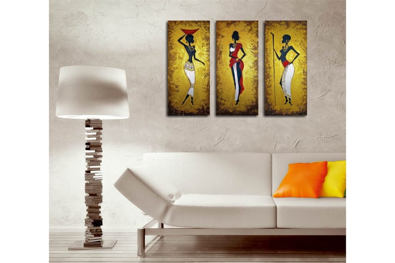 Dekorativ Canvasmålning 3 Delar - Flerfärgad - Inredning & dekor - Tavlor & konst - Canvastavla