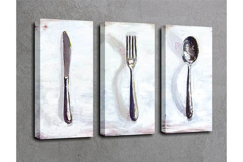 Dekorativ Canvasmålning 3 Delar - Flerfärgad - Inredning & dekor - Tavlor & konst - Canvastavla