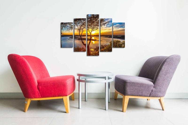 Dekorativ Canvasmålning 5 Delar - Flerfärgad - Inredning & dekor - Tavlor & konst - Canvastavla