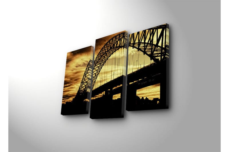 Dekorativ Canvasmålning LED-belysning 3 Delar - Flerfärgad - Inredning & dekor - Tavlor & konst - Canvastavla