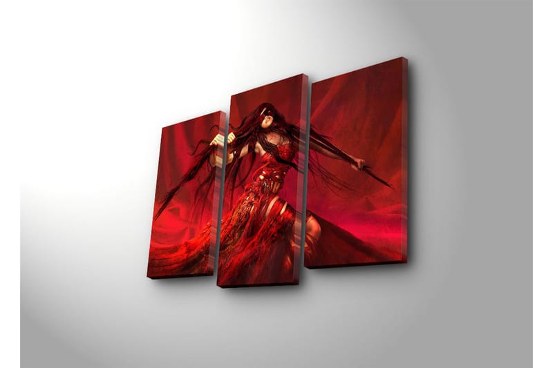 Dekorativ Canvasmålning LED-belysning 3 Delar - Flerfärgad - Inredning & dekor - Tavlor & konst - Canvastavla