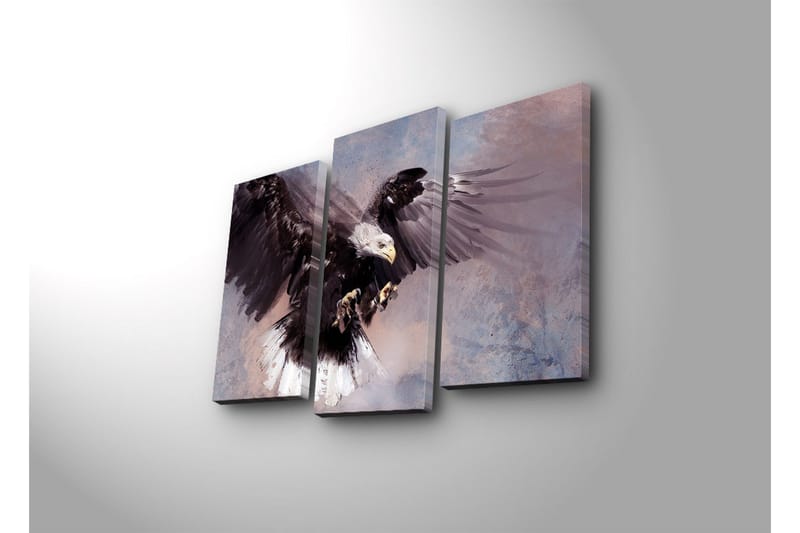 Dekorativ Canvasmålning LED-belysning 3 Delar - Flerfärgad - Inredning & dekor - Tavlor & konst - Canvastavla