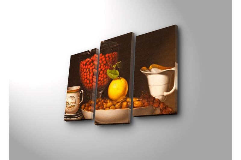 Dekorativ Canvasmålning LED-belysning 3 Delar - Flerfärgad - Inredning & dekor - Tavlor & konst - Canvastavla