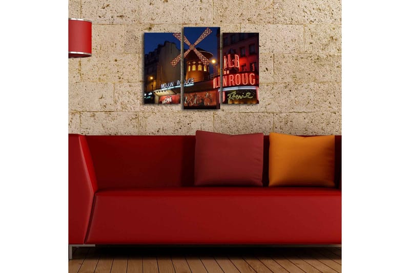 Dekorativ Canvasmålning LED-belysning 3 Delar - Flerfärgad - Inredning & dekor - Tavlor & konst - Canvastavla