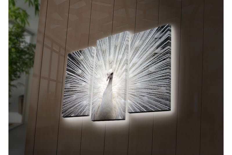 Dekorativ Canvasmålning LED-belysning 3 Delar - Flerfärgad - Inredning & dekor - Tavlor & konst - Canvastavla