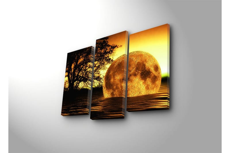 Dekorativ Canvasmålning LED-belysning 3 Delar - Flerfärgad - Inredning & dekor - Tavlor & konst - Canvastavla