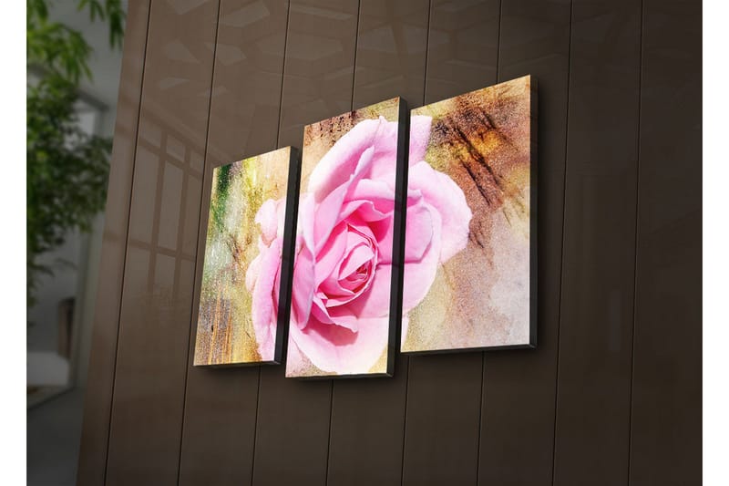 Dekorativ Canvasmålning LED-belysning 3 Delar - Flerfärgad - Inredning & dekor - Tavlor & konst - Canvastavla