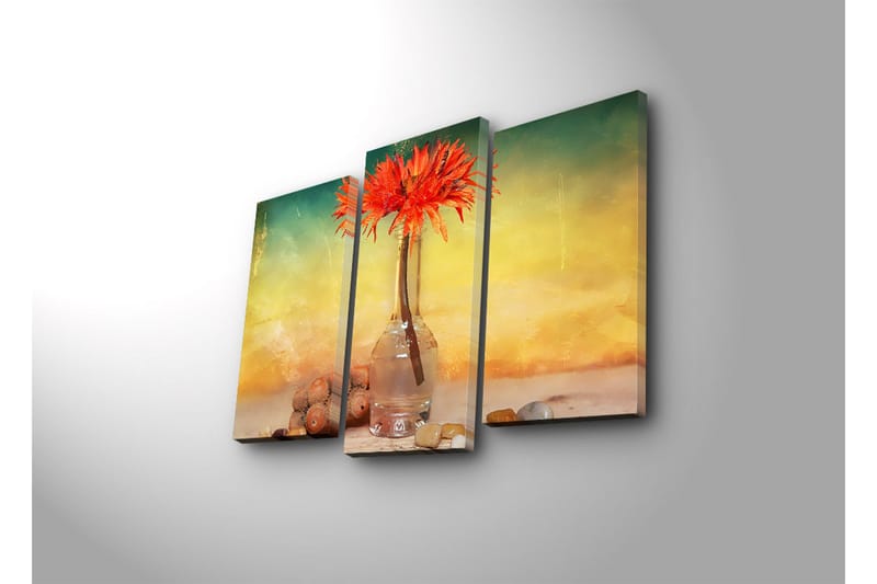 Dekorativ Canvasmålning LED-belysning 3 Delar - Flerfärgad - Inredning & dekor - Tavlor & konst - Canvastavla