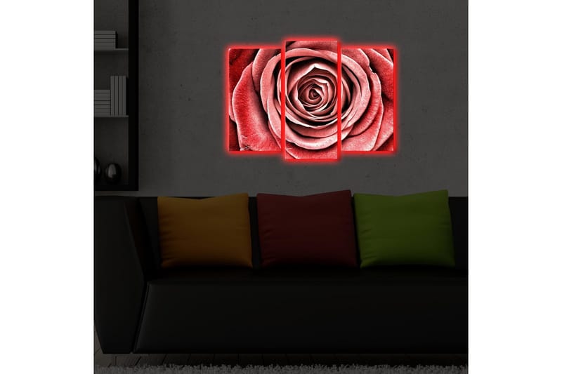 Dekorativ Canvasmålning LED-belysning 3 Delar - Flerfärgad - Inredning & dekor - Tavlor & konst - Canvastavla