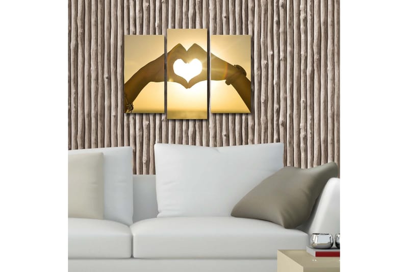 Dekorativ Canvasmålning LED-belysning 3 Delar - Flerfärgad - Inredning & dekor - Tavlor & konst - Canvastavla