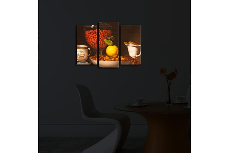 Dekorativ Canvasmålning LED-belysning 3 Delar - Flerfärgad - Inredning & dekor - Tavlor & konst - Canvastavla