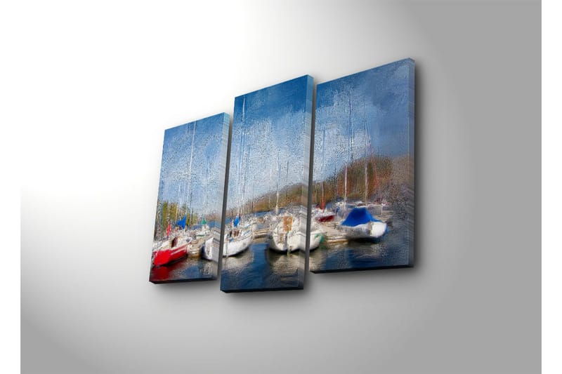 Dekorativ Canvasmålning LED-belysning 3 Delar - Flerfärgad - Inredning & dekor - Tavlor & konst - Canvastavla