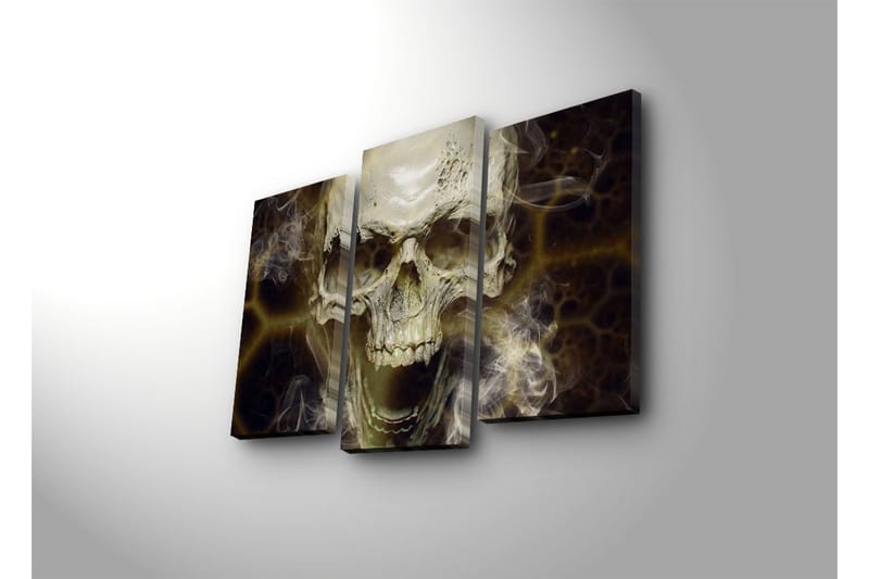 Dekorativ Canvasmålning LED-belysning 3 Delar - Flerfärgad - Inredning & dekor - Tavlor & konst - Canvastavla