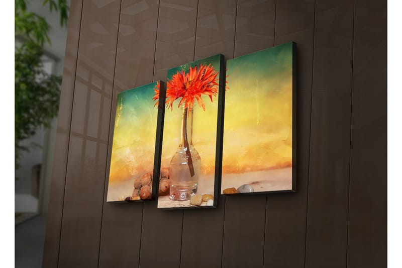 Dekorativ Canvasmålning LED-belysning 3 Delar - Flerfärgad - Inredning & dekor - Tavlor & konst - Canvastavla