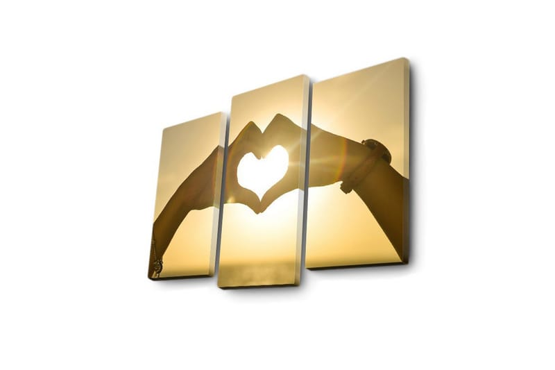 Dekorativ Canvasmålning LED-belysning 3 Delar - Flerfärgad - Inredning & dekor - Tavlor & konst - Canvastavla