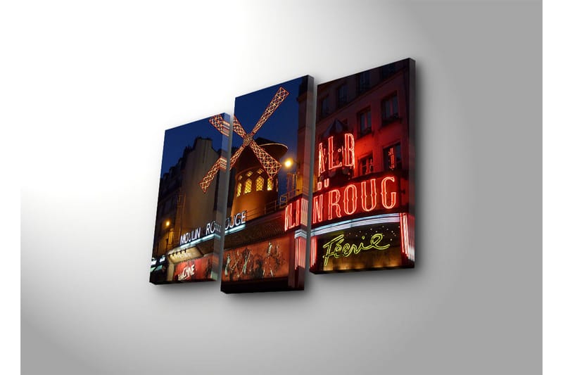 Dekorativ Canvasmålning LED-belysning 3 Delar - Flerfärgad - Inredning & dekor - Tavlor & konst - Canvastavla