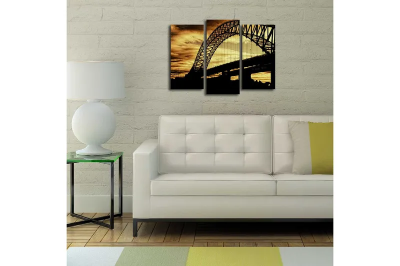 Dekorativ Canvasmålning LED-belysning 3 Delar - Flerfärgad - Inredning & dekor - Tavlor & konst - Canvastavla