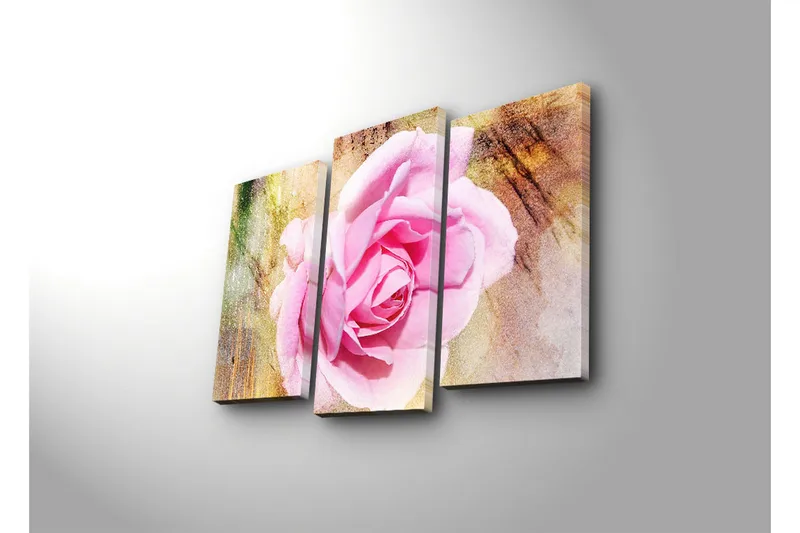 Dekorativ Canvasmålning LED-belysning 3 Delar - Flerfärgad - Inredning & dekor - Tavlor & konst - Canvastavla