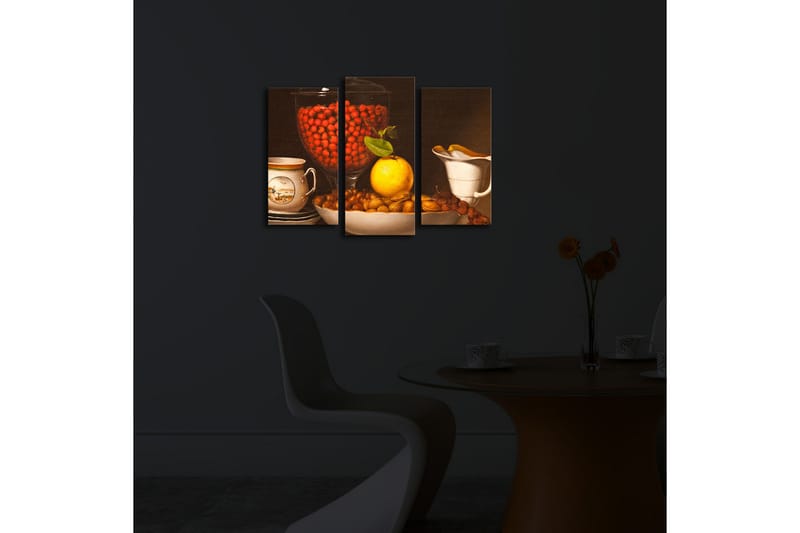DEKORATIV Canvasmålning LED-belysning 3 Delar - - Canvastavla DEKORATIV Canvasmålning LED-belysning 3 Delar - - Canvastavla