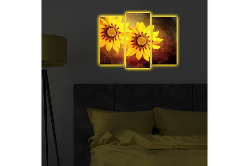 DEKORATIV Canvasmålning LED-belysning 3 Delar - Inredning & dekor - Tavlor & konst - Canvastavla