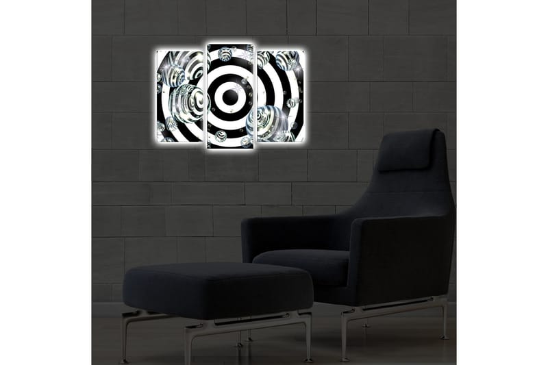 DEKORATIV Canvasmålning LED-belysning 3 Delar - Inredning & dekor - Tavlor & konst - Canvastavla
