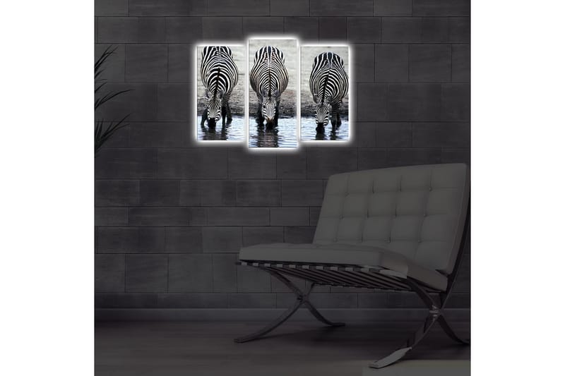 DEKORATIV Canvasmålning LED-belysning 3 Delar - Inredning & dekor - Tavlor & konst - Canvastavla