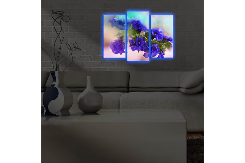 DEKORATIV Canvasmålning LED-belysning 3 Delar - Inredning & dekor - Tavlor & konst - Canvastavla