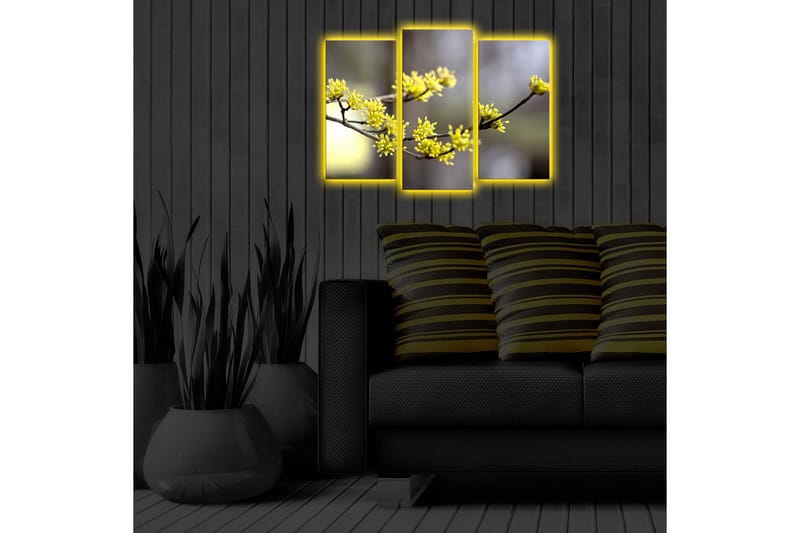 DEKORATIV Canvasmålning LED-belysning 3 Delar - Inredning & dekor - Tavlor & konst - Canvastavla