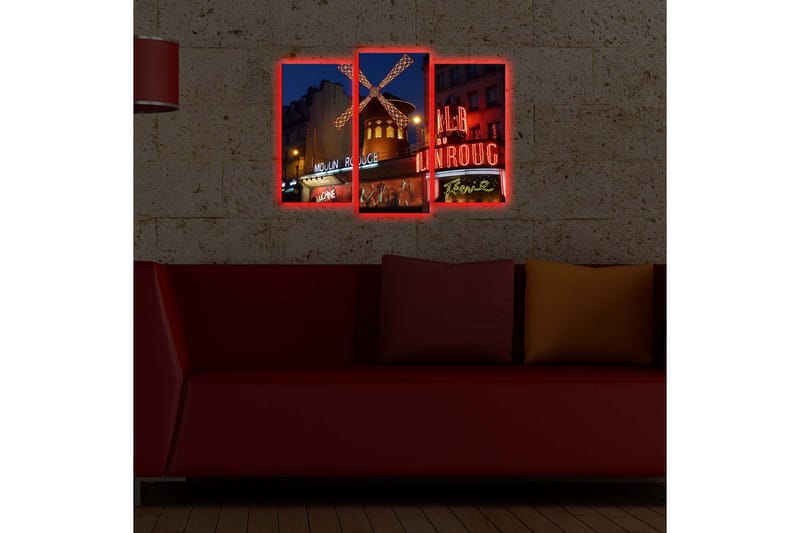 DEKORATIV Canvasmålning LED-belysning 3 Delar - - Canvastavla DEKORATIV Canvasmålning LED-belysning 3 Delar - - Canvastavla