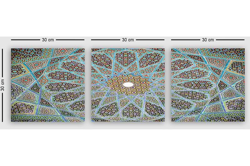 Dekorativ Canvastavla 3-Delar 30x30 cm - Flerfärgad - Inredning & dekor - Tavlor & konst - Canvastavla